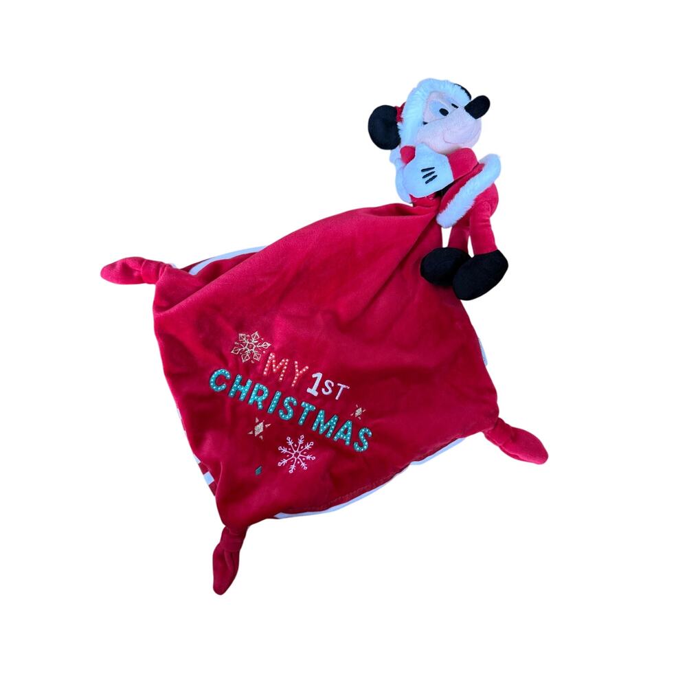 Disney baby Mickey Mouse my first Christmas lovey blanket plush